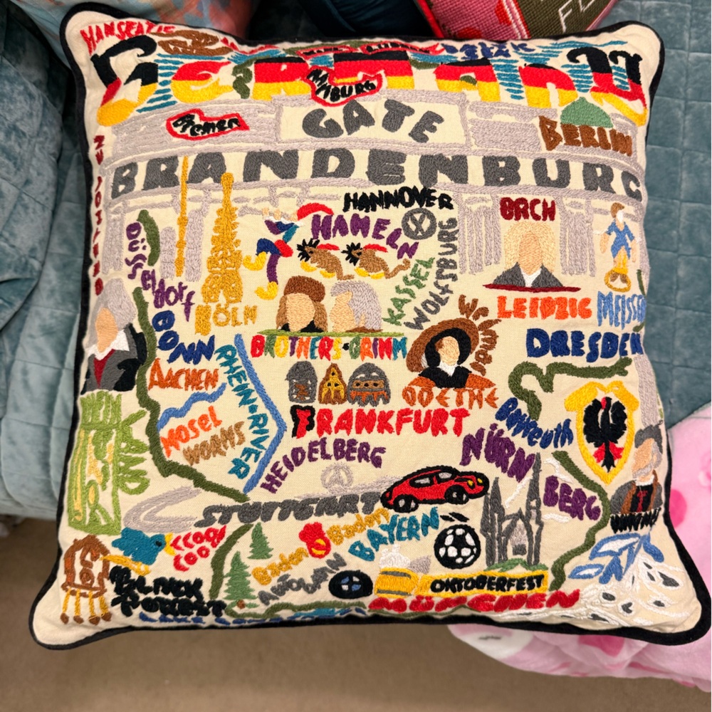 Cat Studio Embroidered Germany Pillow